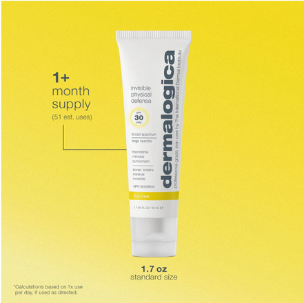 invisible physical defense mineral sunscreen spf30